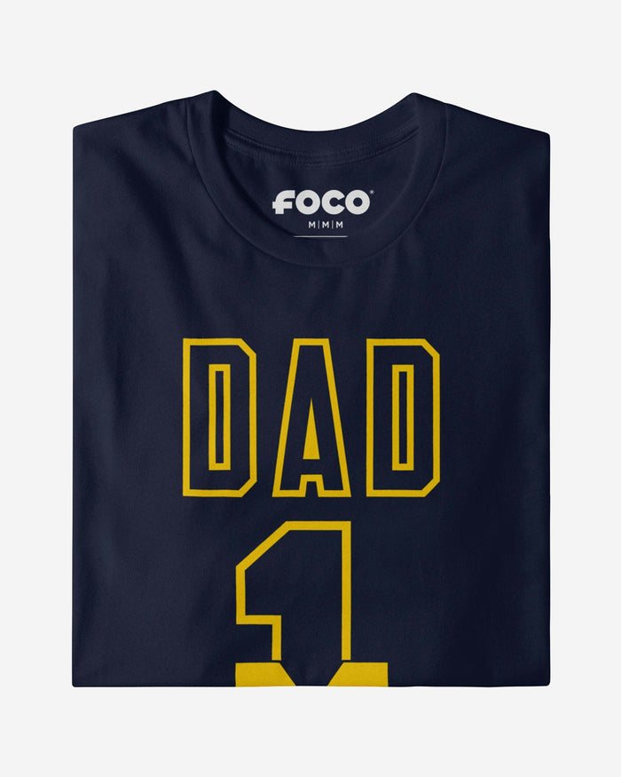 Michigan Wolverines Number 1 Dad T-Shirt FOCO - FOCO.com