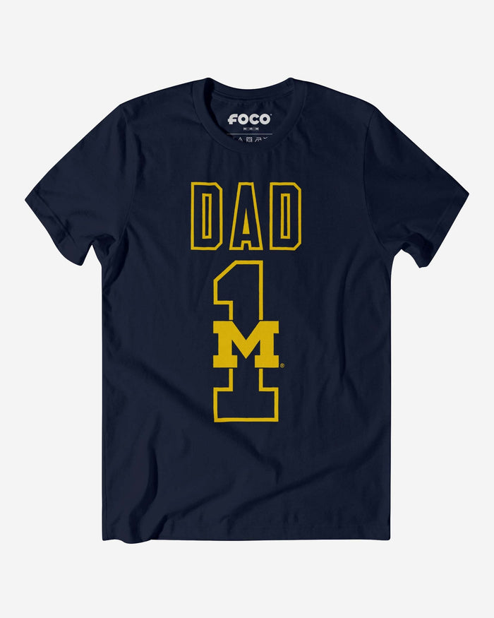 Michigan Wolverines Number 1 Dad T-Shirt FOCO S - FOCO.com