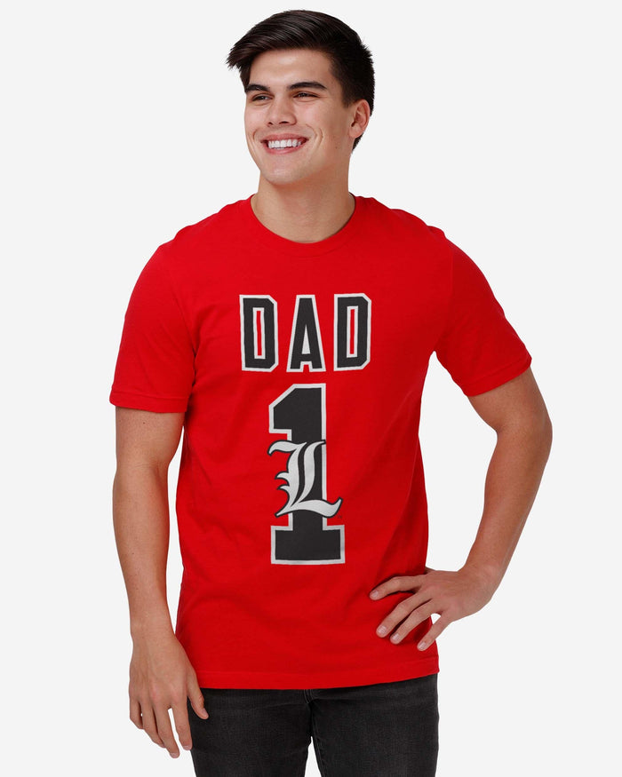 Louisville Cardinals Number 1 Dad T-Shirt FOCO - FOCO.com