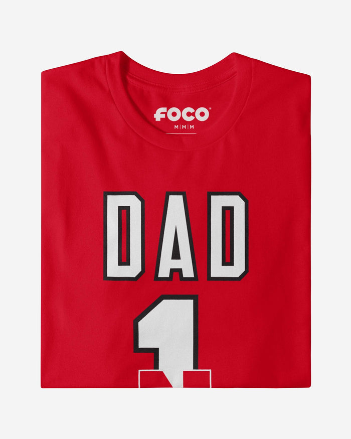 Nebraska Cornhuskers Number 1 Dad T-Shirt FOCO - FOCO.com