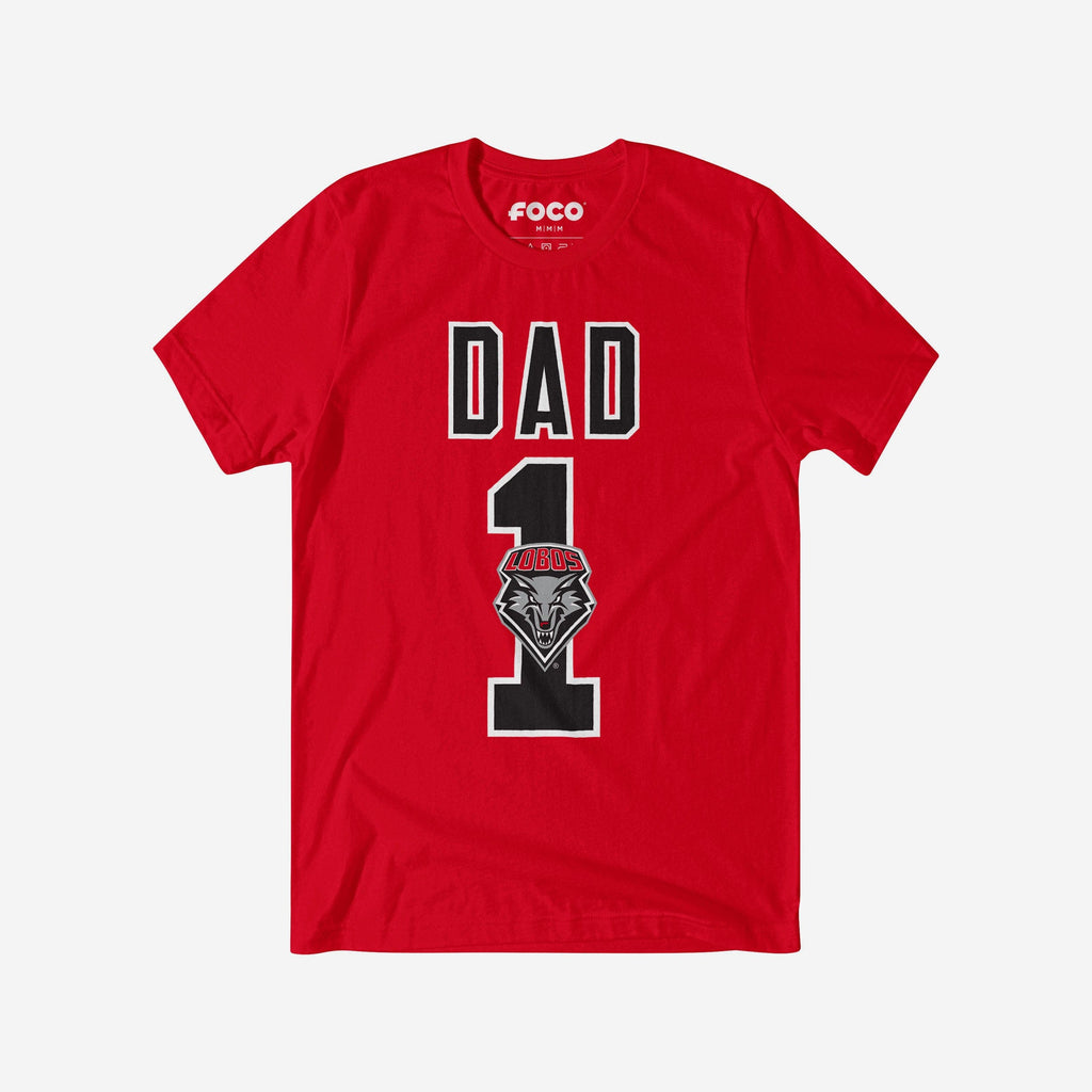 New Mexico Lobos Number 1 Dad T-Shirt FOCO S - FOCO.com