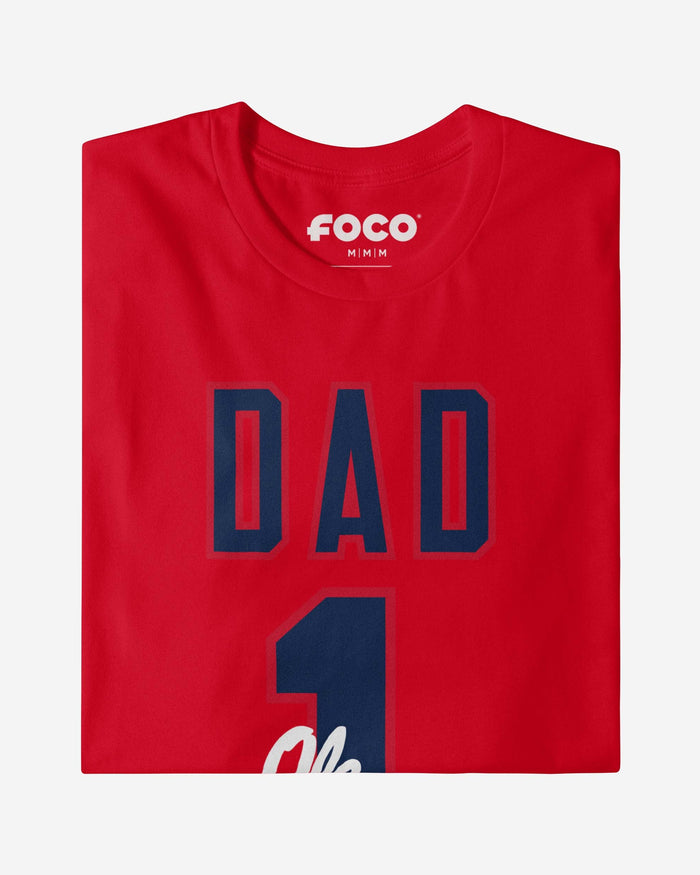 Ole Miss Rebels Number 1 Dad T-Shirt FOCO - FOCO.com