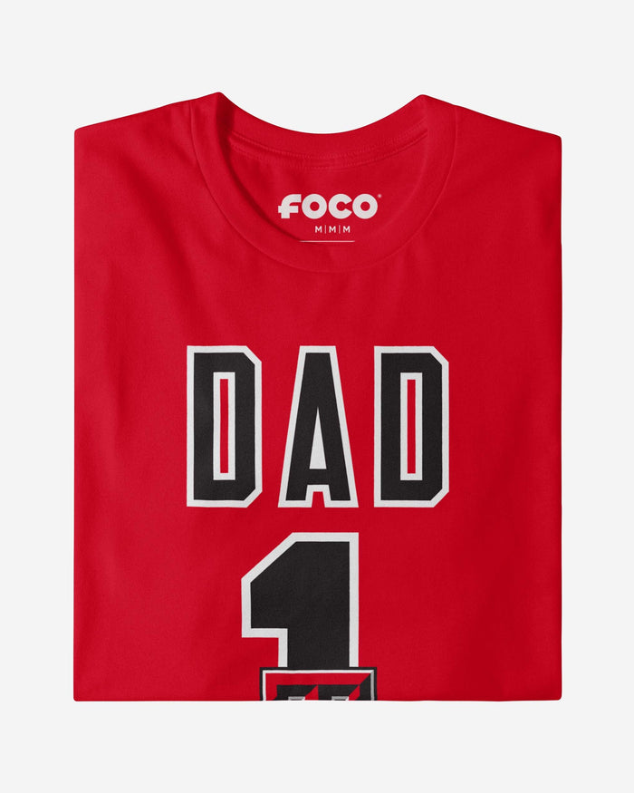 Texas Tech Red Raiders Number 1 Dad T-Shirt FOCO - FOCO.com