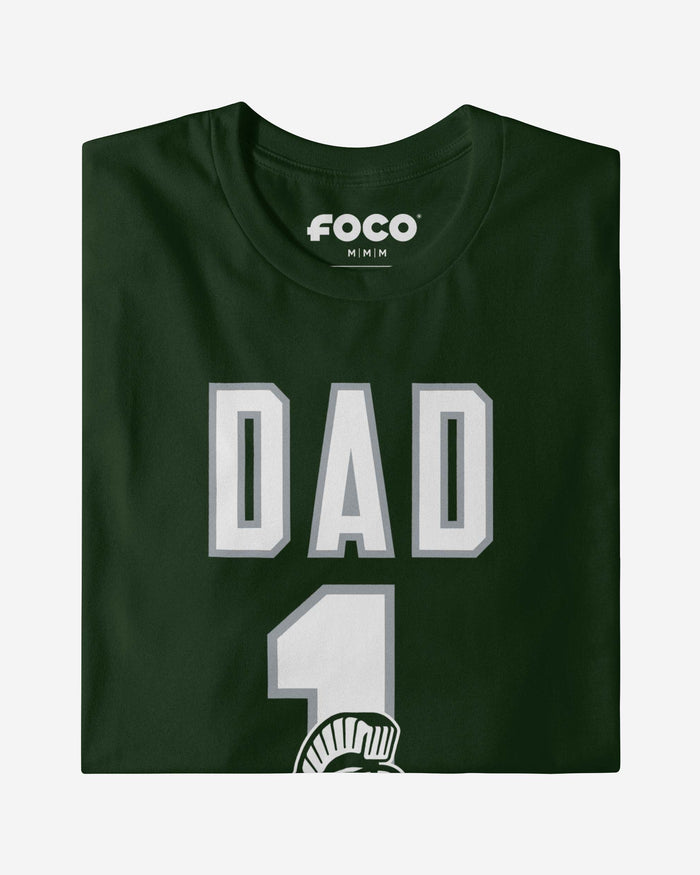 Michigan State Spartans Number 1 Dad T-Shirt FOCO - FOCO.com