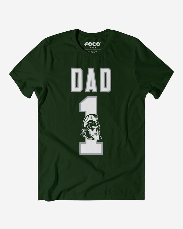 Michigan State Spartans Number 1 Dad T-Shirt FOCO S - FOCO.com