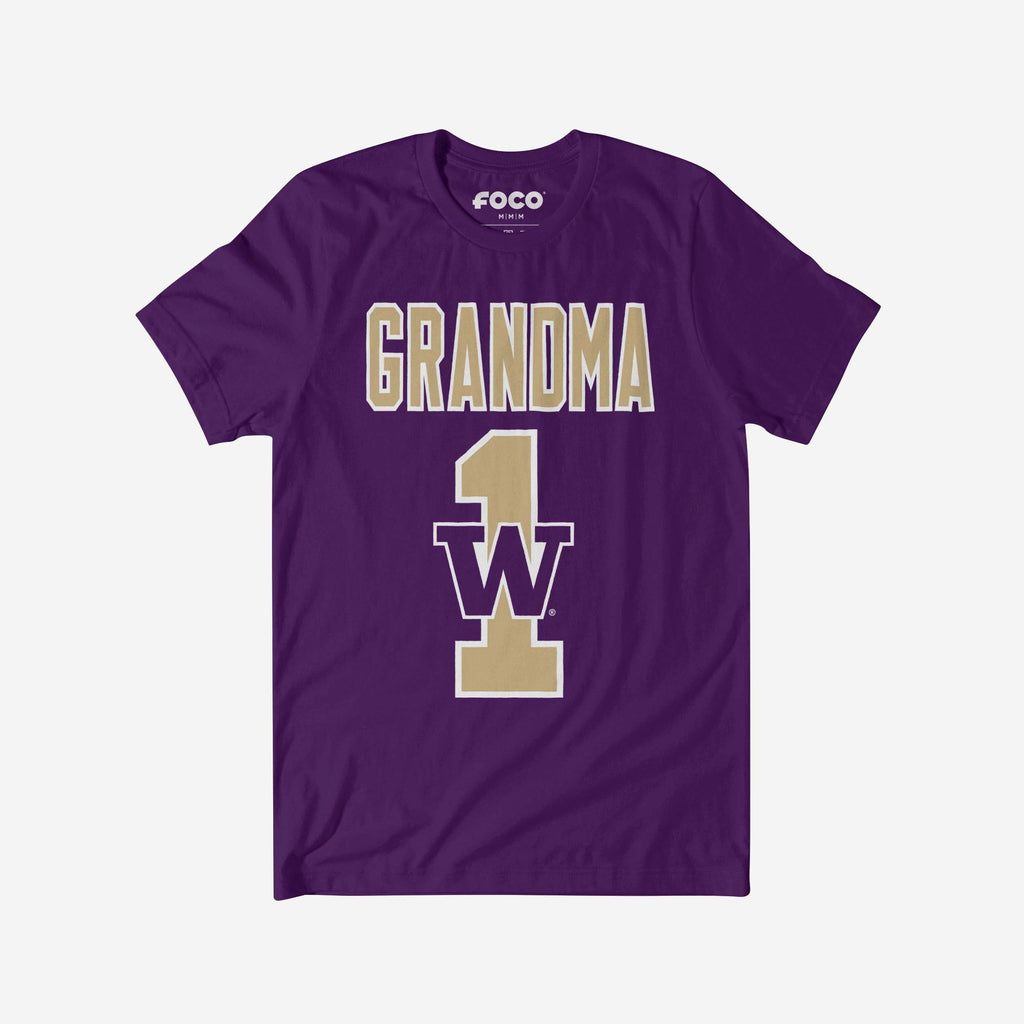 Washington Huskies Number 1 Grandma T-Shirt FOCO S - FOCO.com