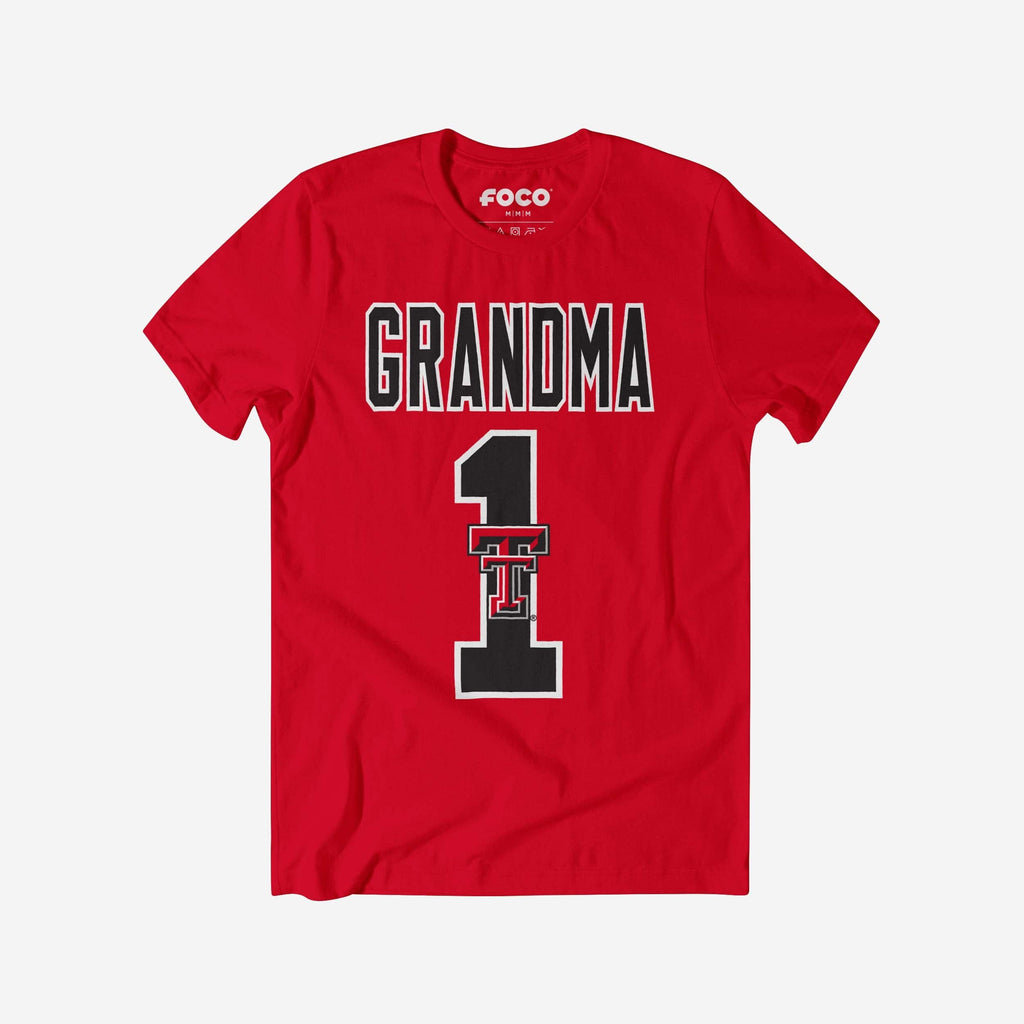 Texas Tech Red Raiders Number 1 Grandma T-Shirt FOCO S - FOCO.com