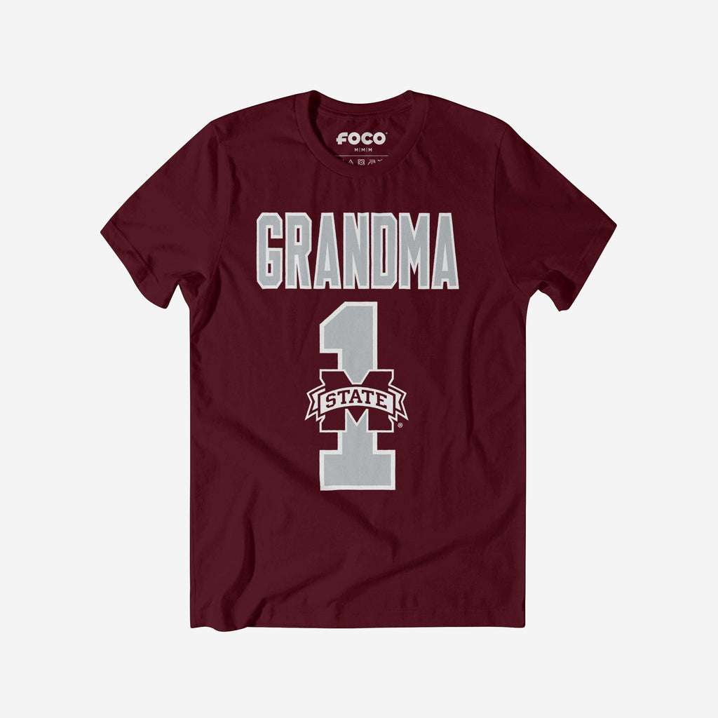 Mississippi State Bulldogs Number 1 Grandma T-Shirt FOCO S - FOCO.com