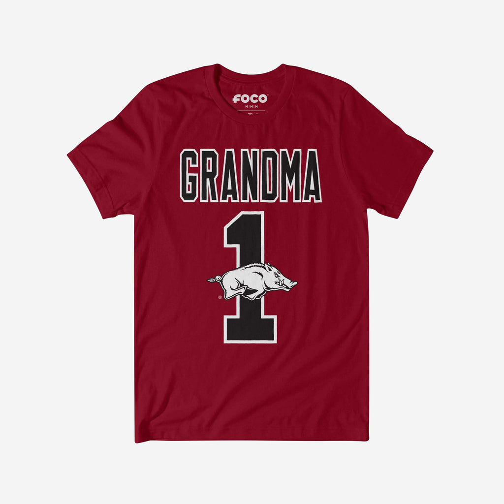 Arkansas Razorbacks Number 1 Grandma T-Shirt FOCO S - FOCO.com