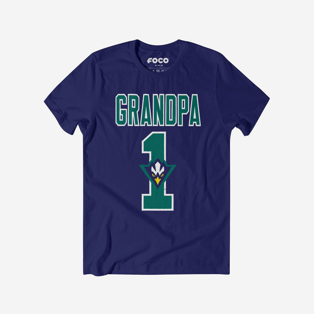 UNC Wilmington Seahawks Number 1 Grandpa T-Shirt FOCO S - FOCO.com
