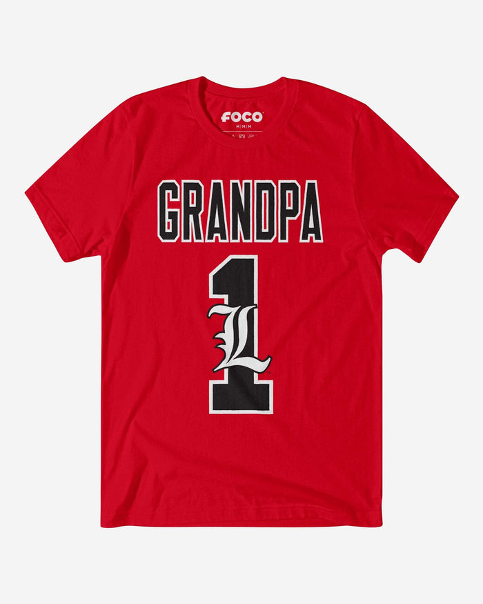 Louisville Cardinals Number 1 Grandpa T-Shirt FOCO S - FOCO.com