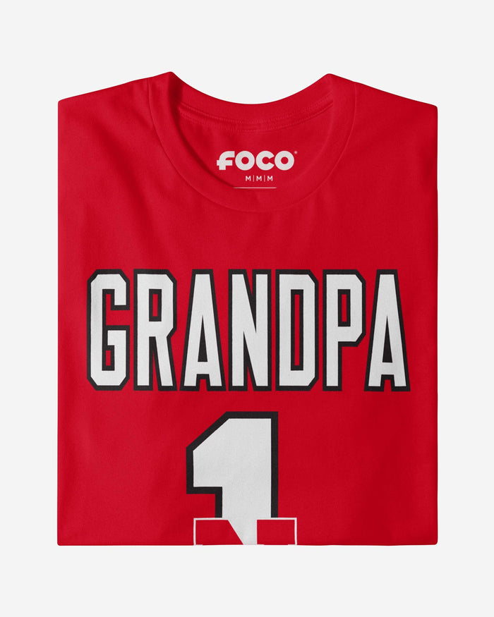 Nebraska Cornhuskers Number 1 Grandpa T-Shirt FOCO - FOCO.com