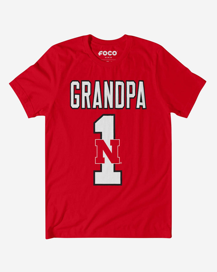 Nebraska Cornhuskers Number 1 Grandpa T-Shirt FOCO S - FOCO.com