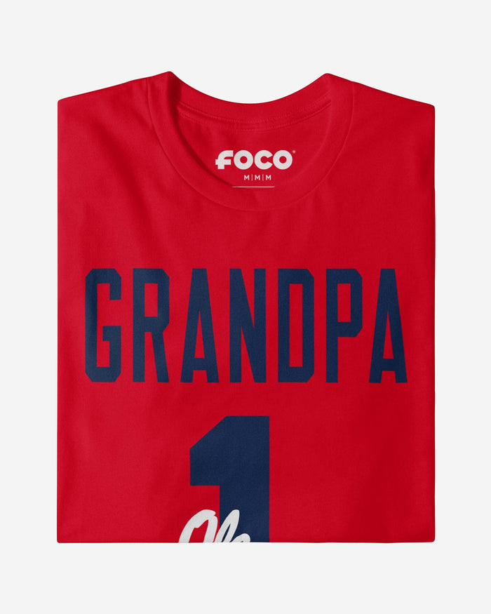 Ole Miss Rebels Number 1 Grandpa T-Shirt FOCO - FOCO.com