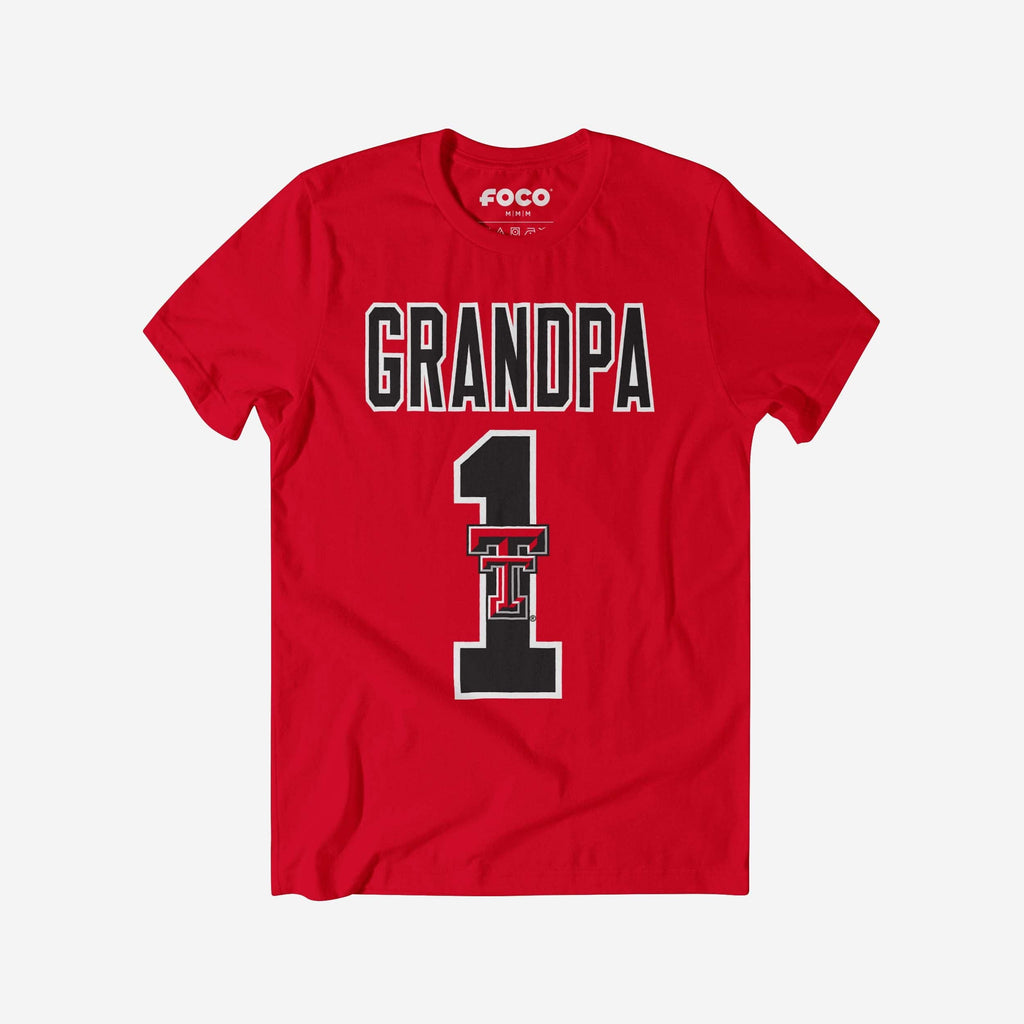 Texas Tech Red Raiders Number 1 Grandpa T-Shirt FOCO S - FOCO.com