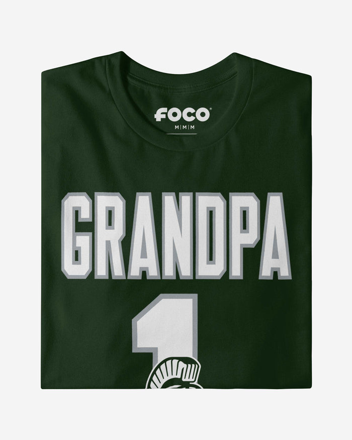 Michigan State Spartans Number 1 Grandpa T-Shirt FOCO - FOCO.com