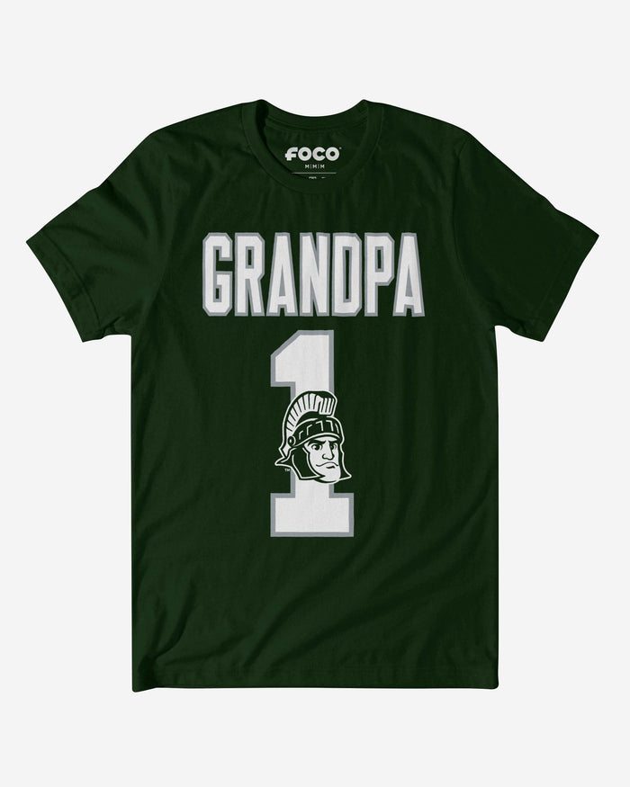 Michigan State Spartans Number 1 Grandpa T-Shirt FOCO S - FOCO.com