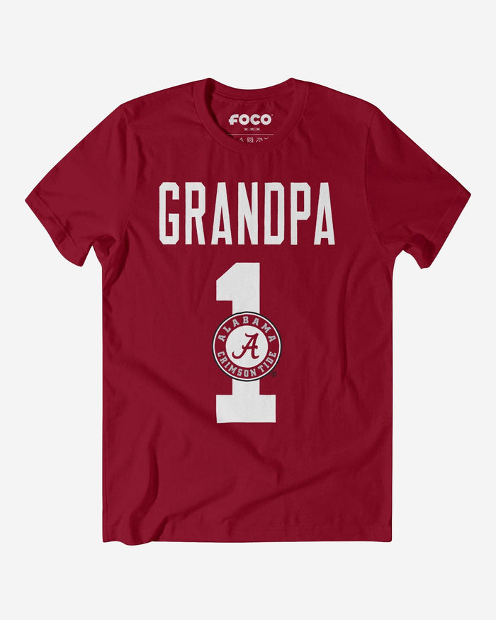 Alabama Crimson Tide Number 1 Grandpa T-Shirt FOCO S - FOCO.com