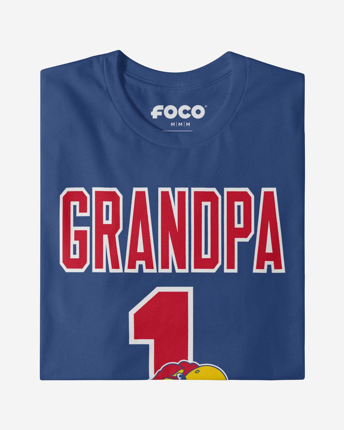 Kansas Jayhawks Number 1 Grandpa T-Shirt FOCO - FOCO.com