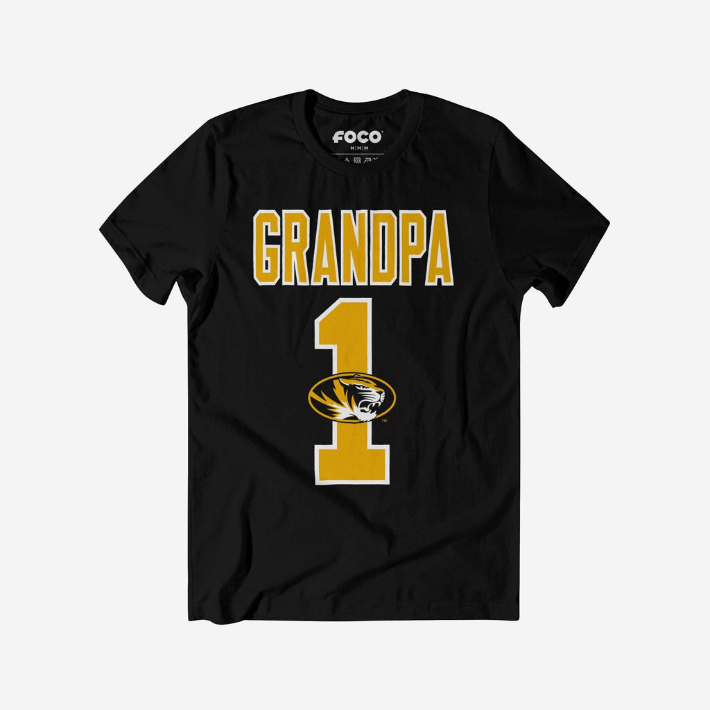 Missouri Tigers Number 1 Grandpa T-Shirt FOCO S - FOCO.com