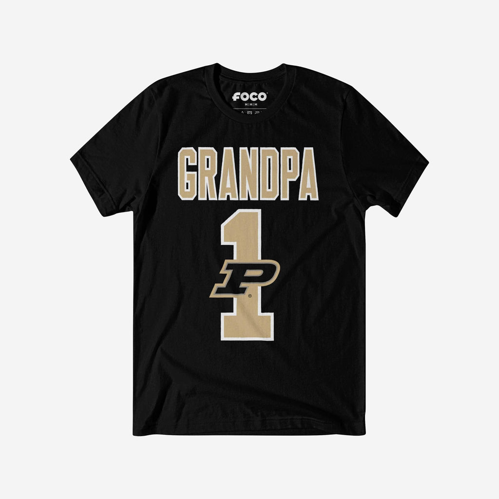 Purdue Boilermakers Number 1 Grandpa T-Shirt FOCO S - FOCO.com