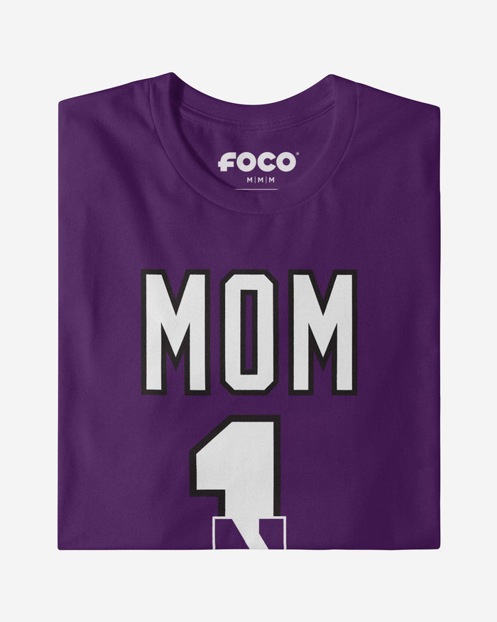 Northwestern Wildcats Number 1 Mom T-Shirt FOCO - FOCO.com