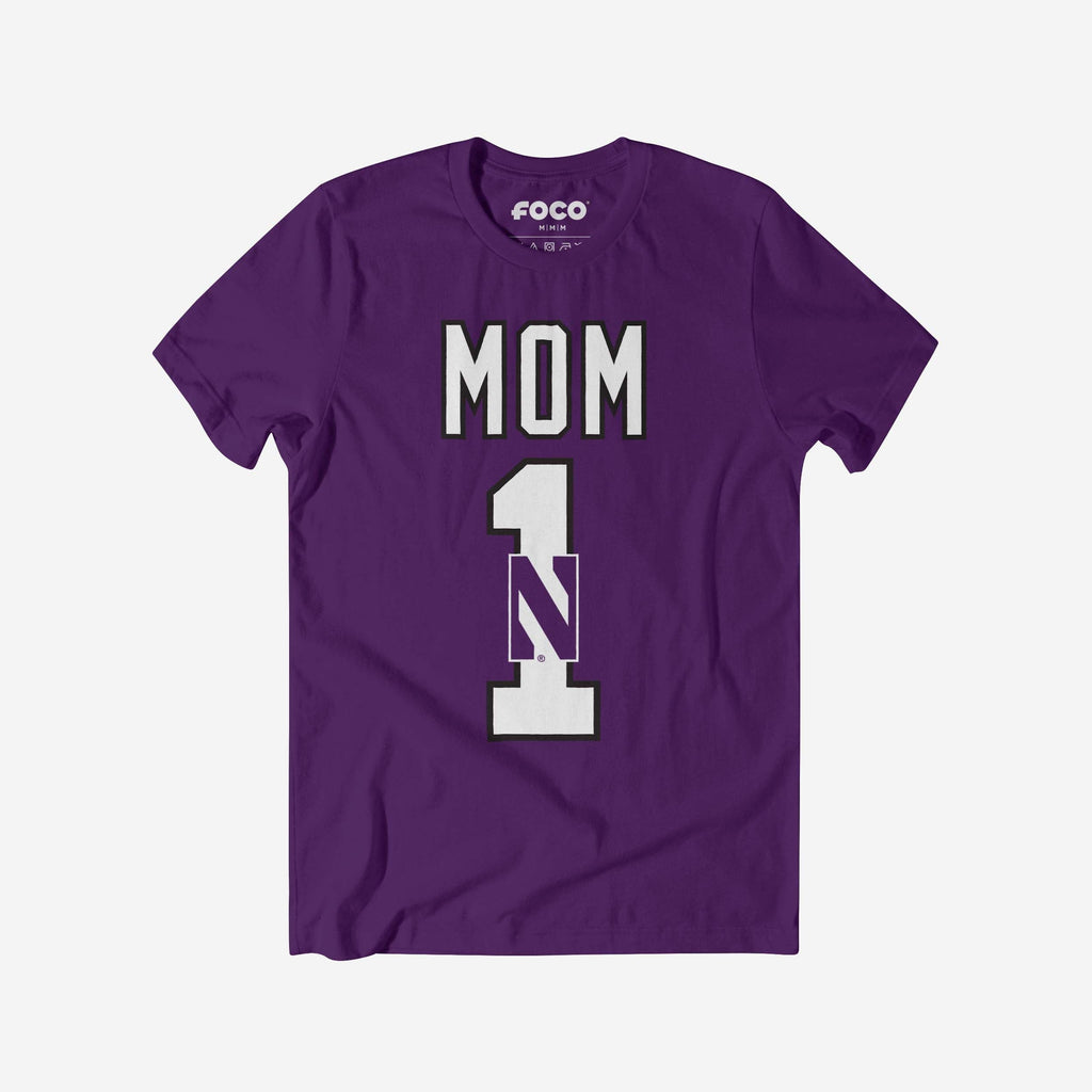 Northwestern Wildcats Number 1 Mom T-Shirt FOCO S - FOCO.com