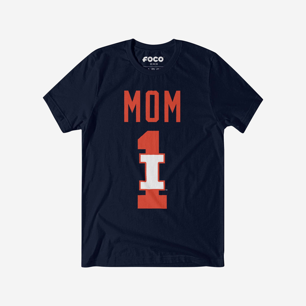 Illinois Fighting Illini Number 1 Mom T-Shirt FOCO S - FOCO.com