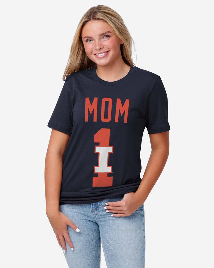 Illinois Fighting Illini Number 1 Mom T-Shirt FOCO - FOCO.com