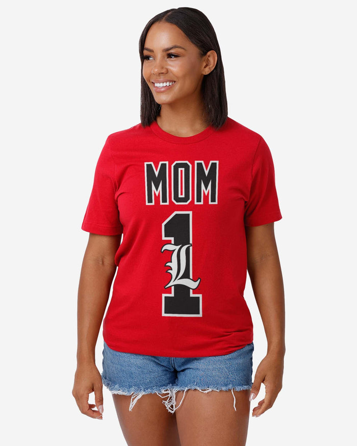 Louisville Cardinals Number 1 Mom T-Shirt FOCO - FOCO.com