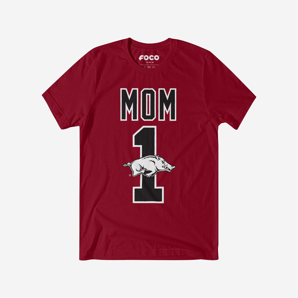 Arkansas Razorbacks Number 1 Mom T-Shirt FOCO S - FOCO.com