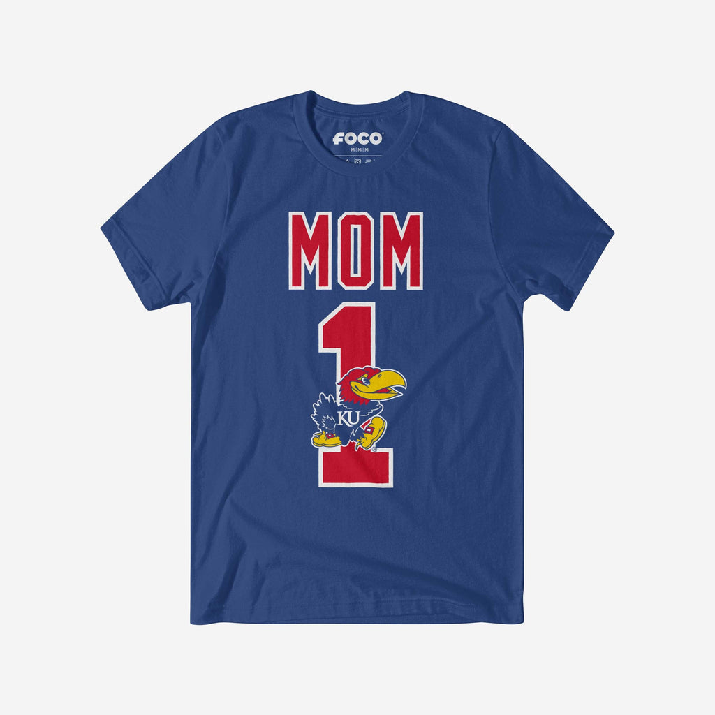 Kansas Jayhawks Number 1 Mom T-Shirt FOCO S - FOCO.com