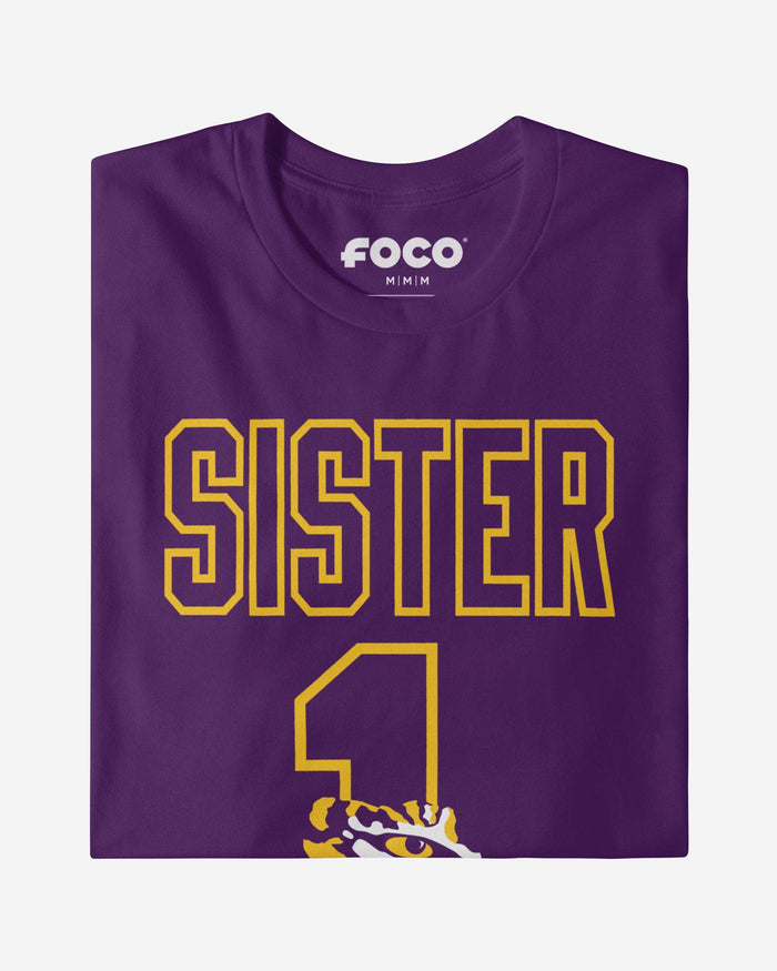 LSU Tigers Number 1 Sister T-Shirt FOCO - FOCO.com