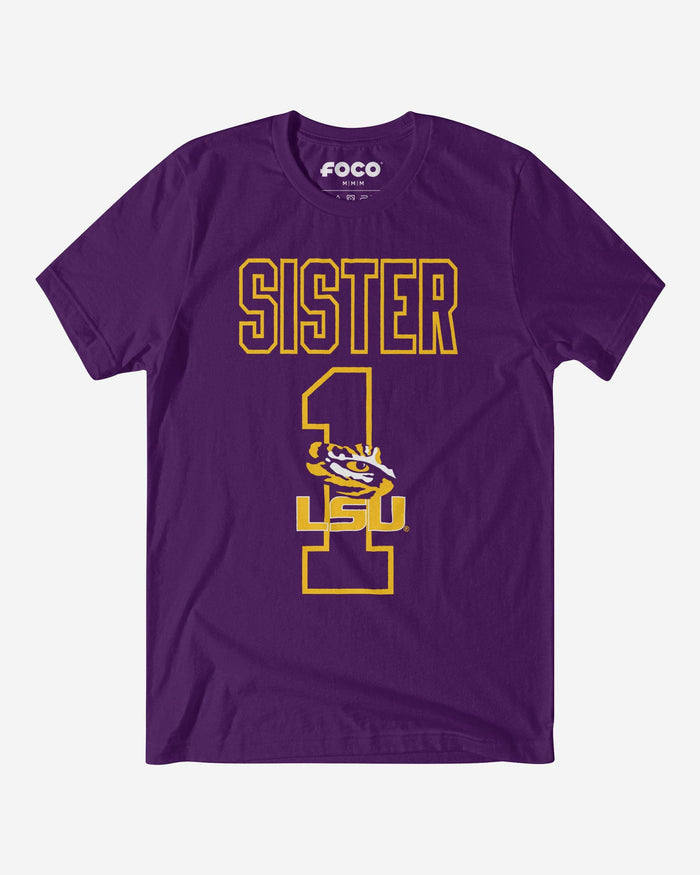 LSU Tigers Number 1 Sister T-Shirt FOCO S - FOCO.com