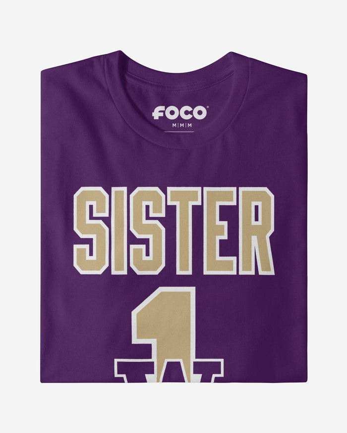 Washington Huskies Number 1 Sister T-Shirt FOCO - FOCO.com