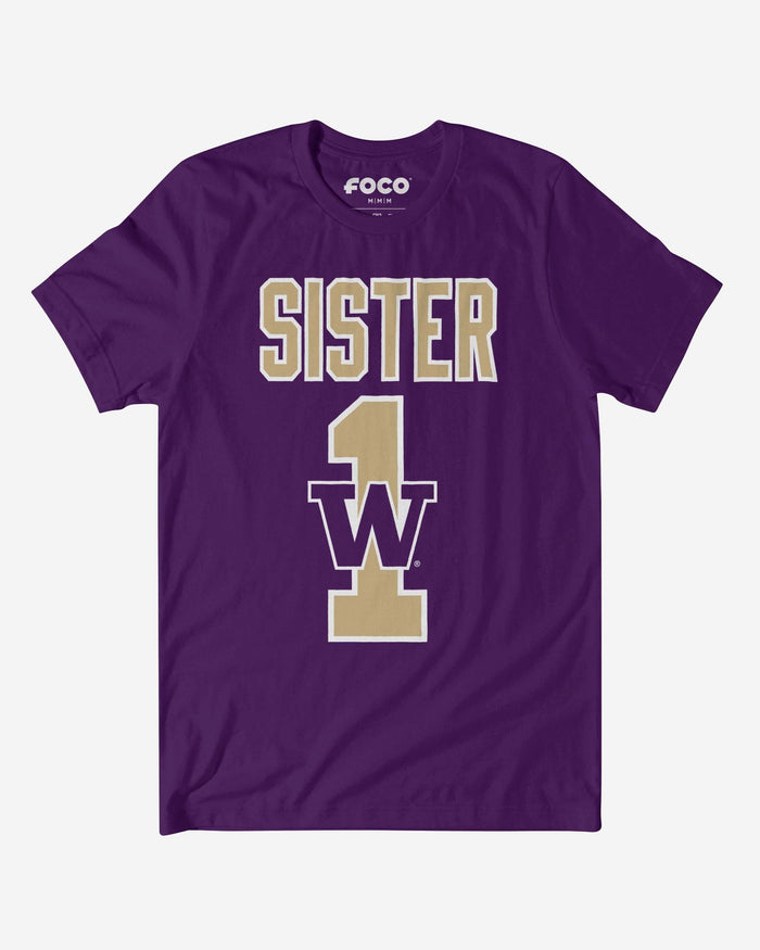 Washington Huskies Number 1 Sister T-Shirt FOCO S - FOCO.com