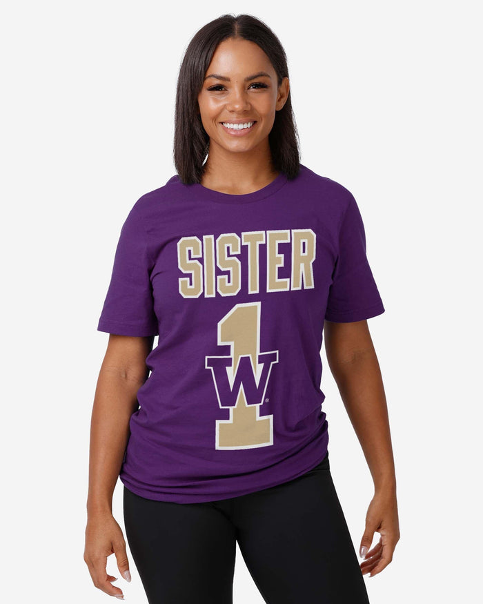 Washington Huskies Number 1 Sister T-Shirt FOCO - FOCO.com