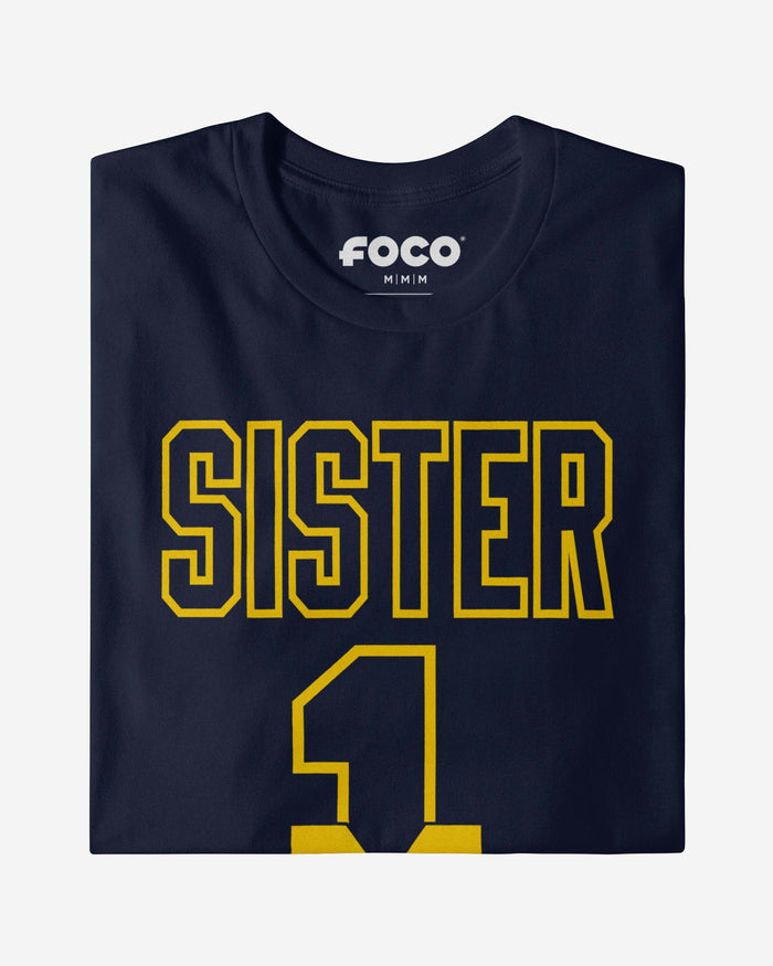 Michigan Wolverines Number 1 Sister T-Shirt FOCO - FOCO.com