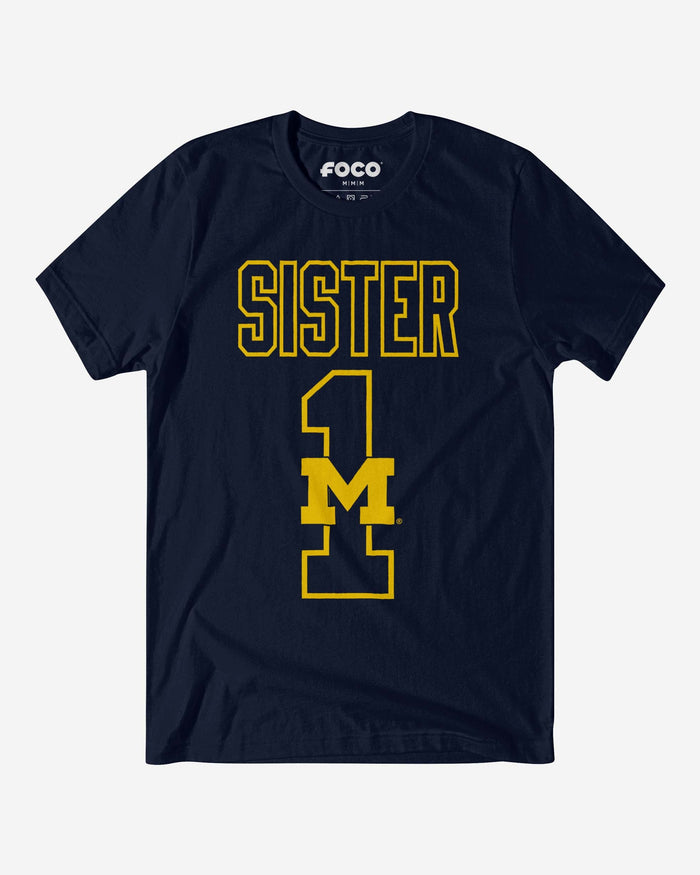 Michigan Wolverines Number 1 Sister T-Shirt FOCO S - FOCO.com