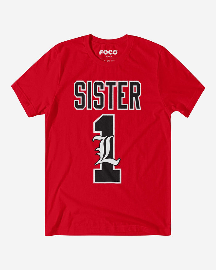 Louisville Cardinals Number 1 Sister T-Shirt FOCO S - FOCO.com