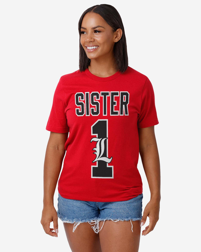 Louisville Cardinals Number 1 Sister T-Shirt FOCO - FOCO.com