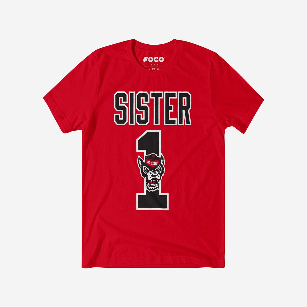NC State Wolfpack Number 1 Sister T-Shirt FOCO S - FOCO.com