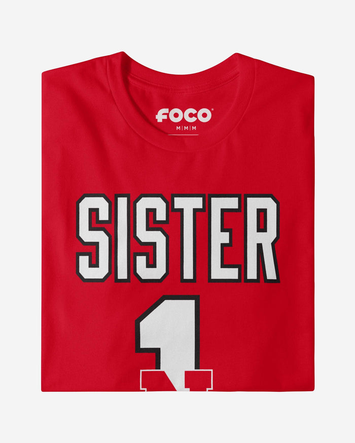Nebraska Cornhuskers Number 1 Sister T-Shirt FOCO - FOCO.com