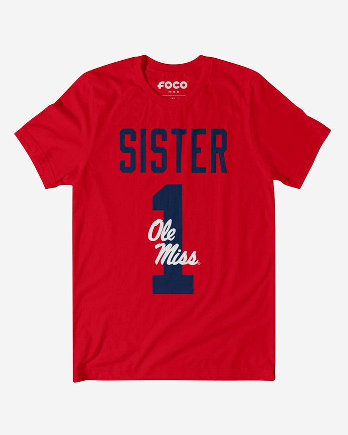 Ole Miss Rebels Number 1 Sister T-Shirt FOCO S - FOCO.com