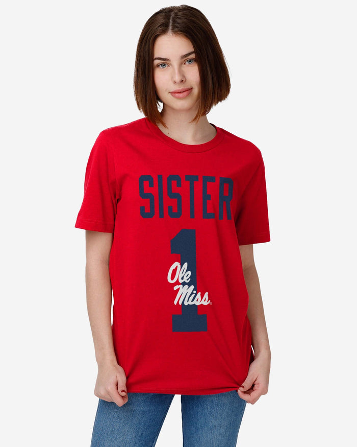 Ole Miss Rebels Number 1 Sister T-Shirt FOCO - FOCO.com