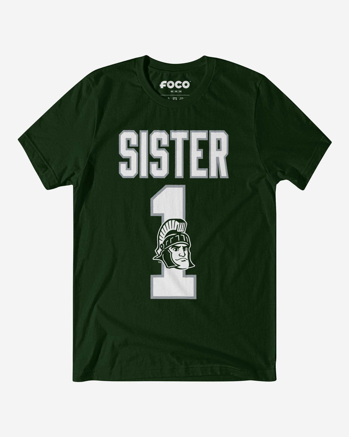 Michigan State Spartans Number 1 Sister T-Shirt FOCO S - FOCO.com