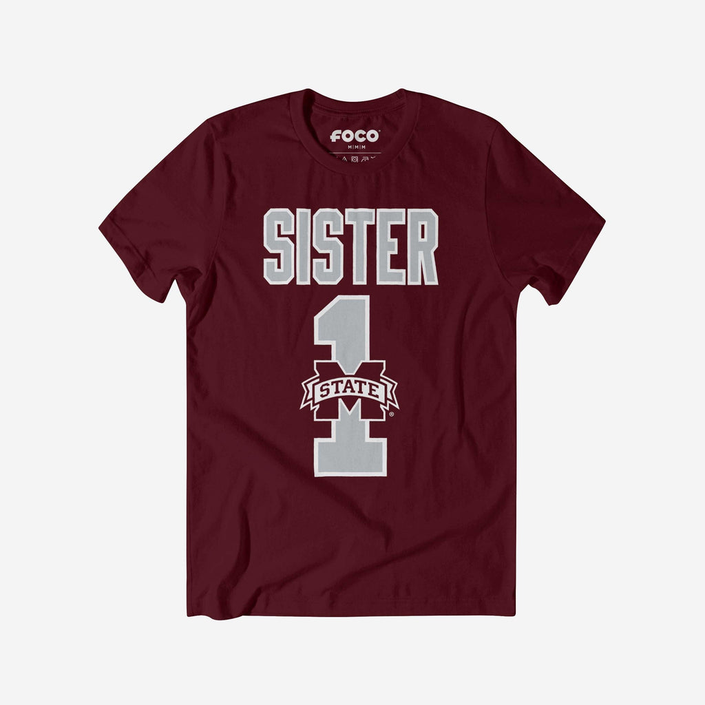 Mississippi State Bulldogs Number 1 Sister T-Shirt FOCO S - FOCO.com