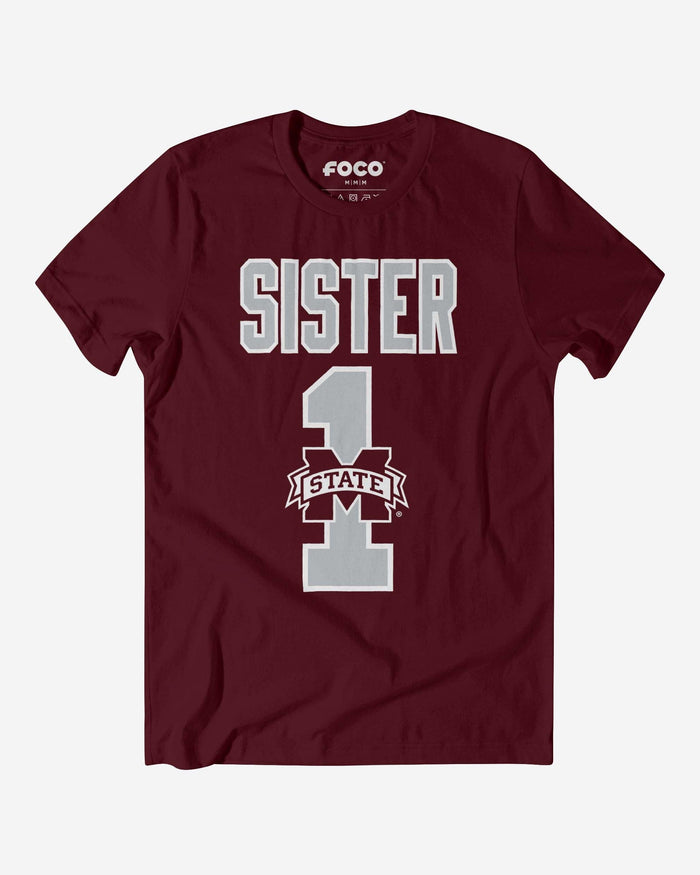 Mississippi State Bulldogs Number 1 Sister T-Shirt FOCO S - FOCO.com