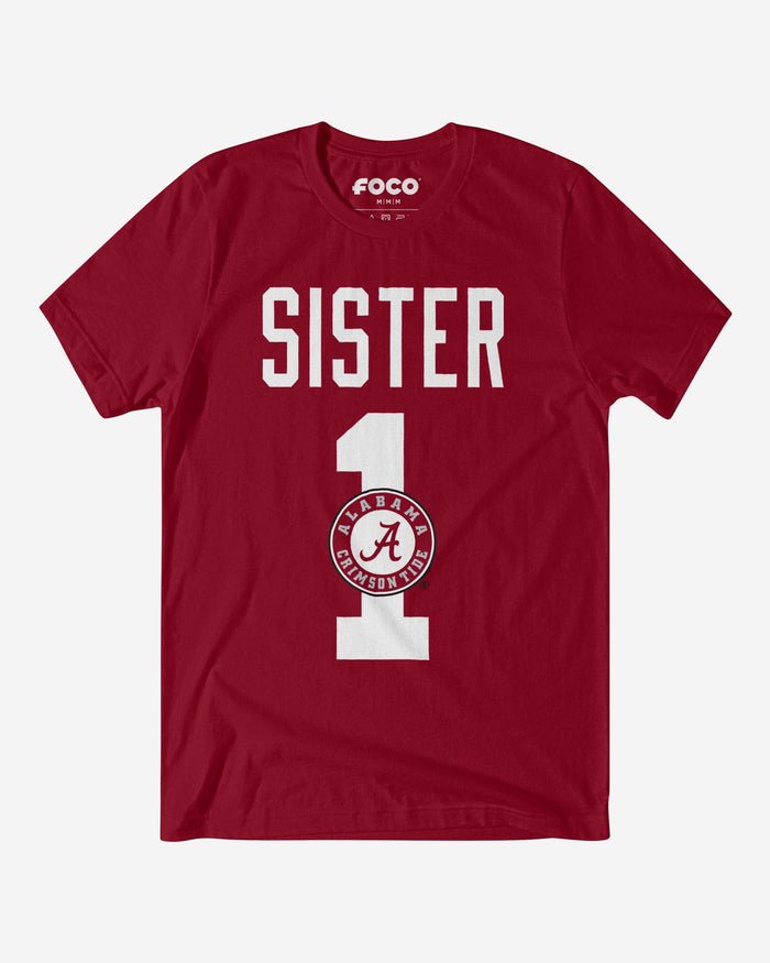 Alabama Crimson Tide Number 1 Sister T-Shirt FOCO S - FOCO.com