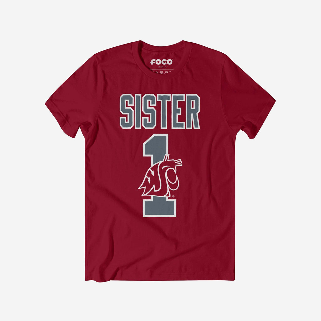 Washington State Cougars Number 1 Sister T-Shirt FOCO S - FOCO.com